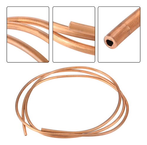 Tubo De Cobre De 2 M T2, Bobina Blanda, Diámetro Interior: 4