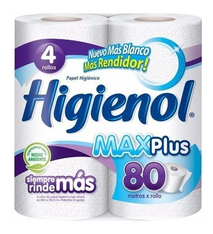 Papel Higienico Higienol Max Plus 80 Mts.