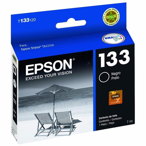 Cartucho Epson 133 Negro Original Tx235w 420w 430w Tx320f