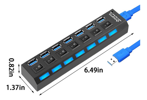 El Divisor Usb 3.0 Multi Usb Utiliza Un Adaptador De Corrien