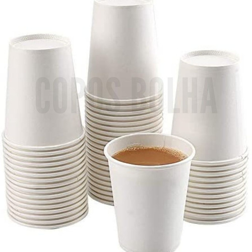 500 Copos De Papel Biodegradável 300 Ml Para Café Termico