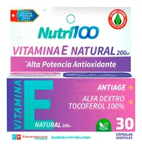 Comprar Nutri100 Vitamina E Natural 30 Capsulas Vegetales