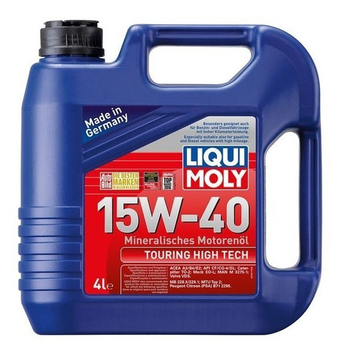 Aceite Para Motor Touring High Tech 15w40 Liqui Moly 4lts