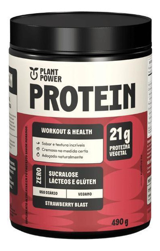 Proteína Vegana Morango Plant Power Protein 490g