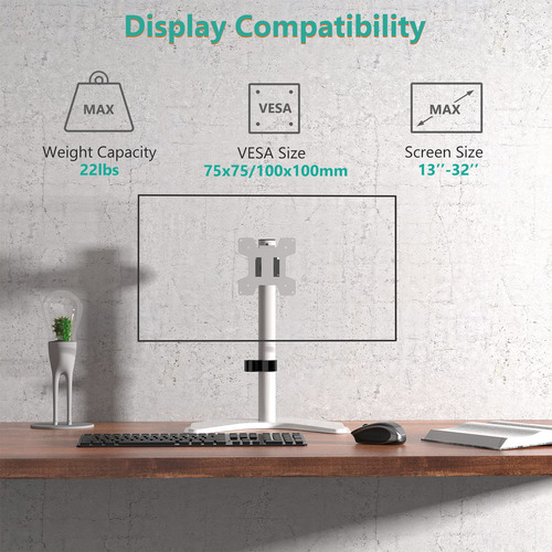 Suporte Para Monitor Wali Mf001-w Free Standing 75-100 Vesa
