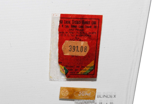 Vidro Porta Dianteira Esq Ou Dir Corcel 1 69/77 C/ Logo Ford