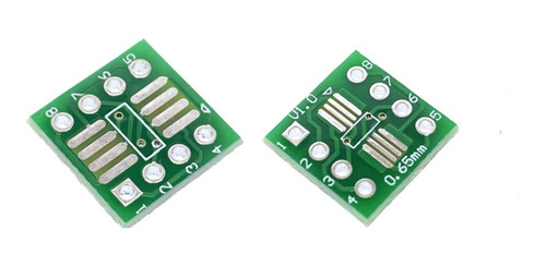 20 Placas Adaptadora Smd Para Dip Conversor 0.65mm/1.27mm 8p