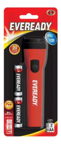 Linterna Led Eveready 2aa Big Red + 2 Pilas Aa Lg1l2abp1