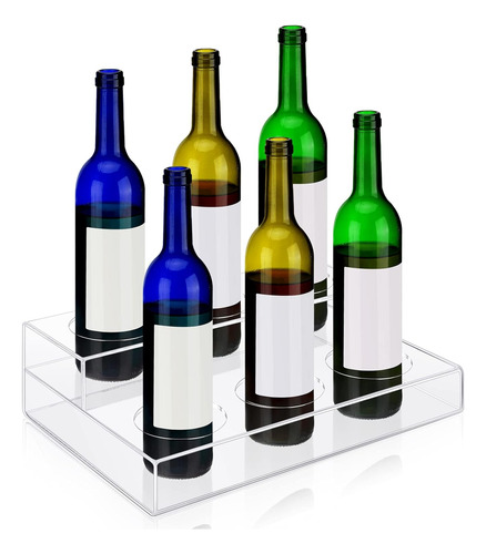 Soporte Acrílico Para Botellas De Vino, Estante Transparente