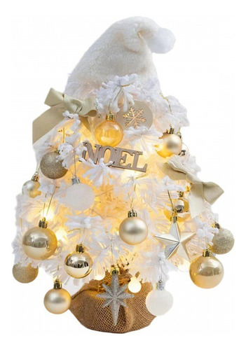 Árbol Navidad Pequeño Mesa 45cm Con Decoración Serie Led