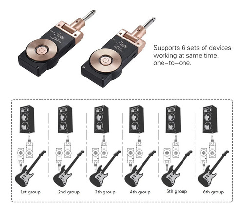 Ws-20 2.4g Wireless Rechargeable Electric Guitar