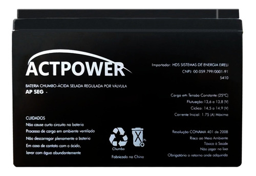 Imagem 5 de 5 de Bateria Selada 12v 7a Cftv Para Alarme Cerca Elétrica Som