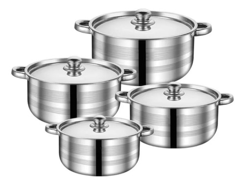 Set De Ollas Acero Inoxidable 4 Piezas 20/22/24/26