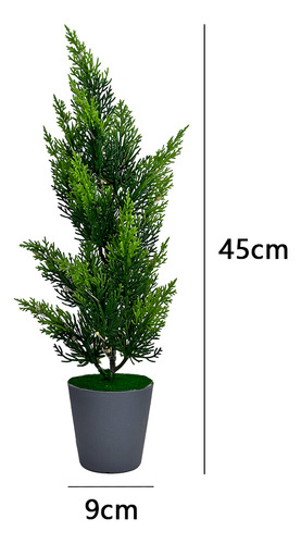 Lámpara Ciprés Bonsái Artificial De Mesa Para Decoración Verde