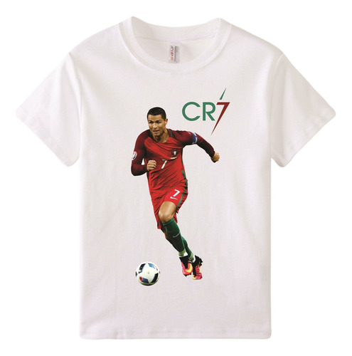 Remera Modal Sublimada Cristiano Ronaldo Portugal Mundial 22