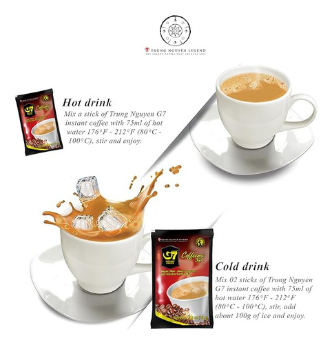 Café 3en1 Con Crema 50 Sobres G7 Coffee - Trung Nguyen