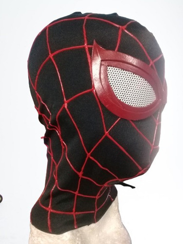 Mascara Spiderman Miles Morales Negra