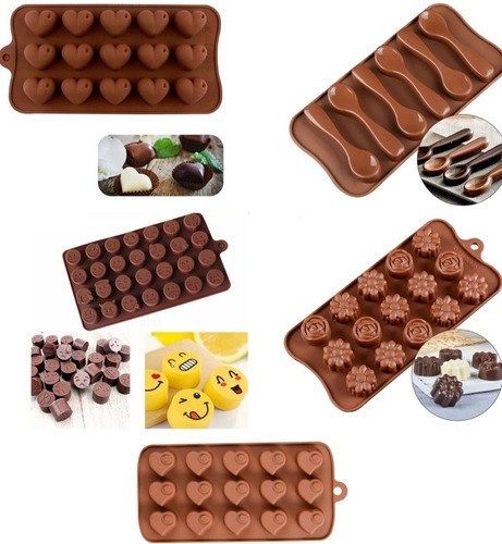 Moldes De Silicona Para Repostería Bombones Chocolates 