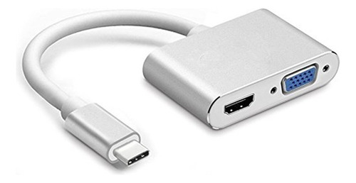 Tipo C A Hdmi Vga Un Cable De Arrastre Y Dos
