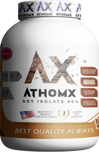 Athomx Soja Isolate 90% 4 Kg Sabores Aislado Calidad Gold