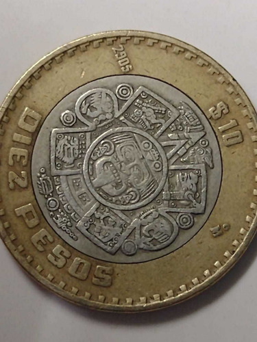Imagen 2 de 6 de Moneda De 10 Pesos Rara Con Fecha Del 2905