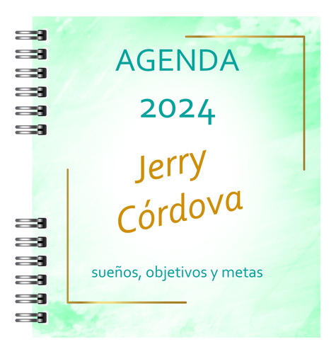 Agenda 2024 Semana, Portada Personalizada Nombre Logo Imagen