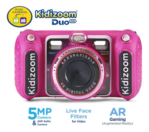 Câmera Selfie Digital Vtech Kidizoom Duo Dx Com Mp3 Rosa 3-9