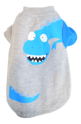 Playera Para Perrito Dino Azul Talla 1 