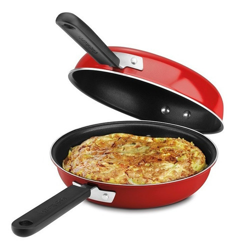 Juego De Sartenes Fritata Antiadherente Cuisinart Fp2-24res Color Rojo