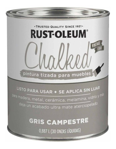 Chalked Tiza  Vintage Gris Campestre Vintage X 0.887