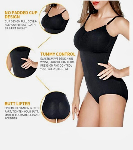 Imagen 9 de 9 de Body Modelador Sin Costuras Alisa Tu Figura Realza Solessa