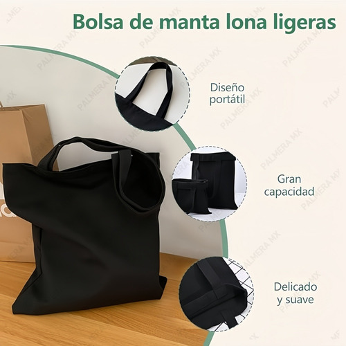 Kit 50 Pz Bolsas Tote Bag Manta Cruda 40x35 Cm 100% Algodón
