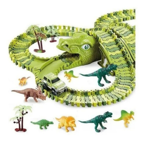 Pista Infantil Autos Regalo Niños Dinosaurio Gigante 240pcs