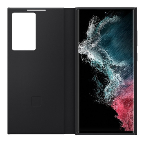 Capa Flip S-view para Galaxy S22 Ultra - cor preta