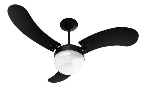 Imagem 1 de 2 de Ventilador de teto Venti-Delta New Montana preto com 3 pás de mdf lacado, 92 cm de diâmetro 127 V