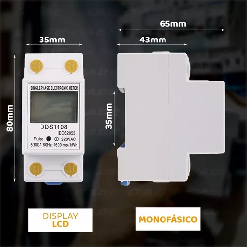 Medidor Monofasico De Consumo Electrico Luz Digital Jieli