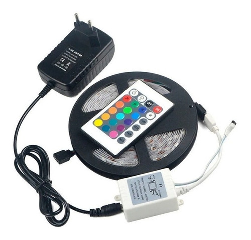 Tira Luz Led Colores, 5m Rgb 2835 Con Control 24 Botones Color De La Luz Multicolor