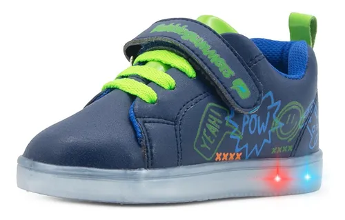 Tenis Ni o Luz Led Bubble Gummers Velcro Nimbus 14 19