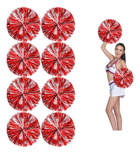 8 Pompons Em Formato De Líder De Torcida N -