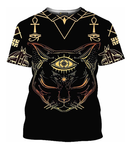 Lhy Dios Ojo De Horus 3d Retro Camiseta Egipcia