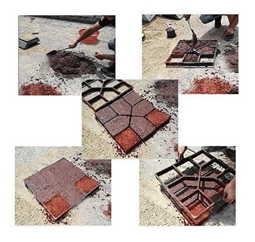 Path Maker Plastic Concrete Mold Jardin Diy Lawn Paving Squa
