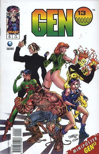 Gen 13 5 Image Comics Editora Globo Inclui Minipôster (Usado)
