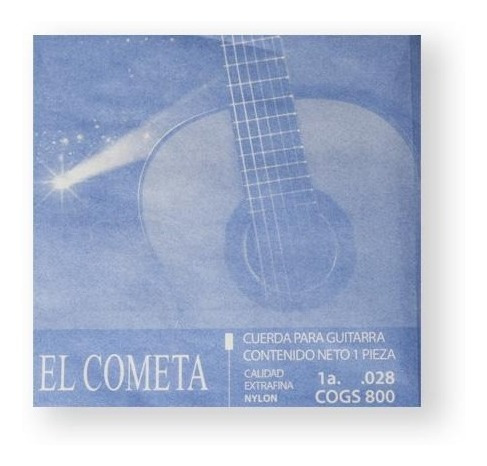 El Cometa Cuerda 800(12) Para Guitarra Clásica, 1a, Nylon