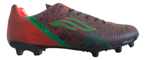 Tenis Futbol Tacos Tachones Furia Negro Rojo Verde 1010