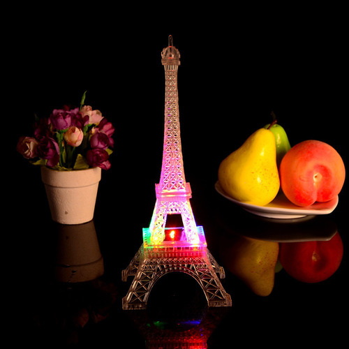 Romántica Torre Eiffel Led Luz De Noche Lámpara Escritorio M 