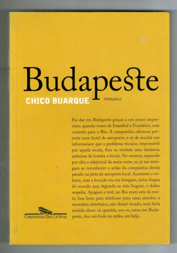 Livro: Budapeste - Chico Buarque - Seminovo