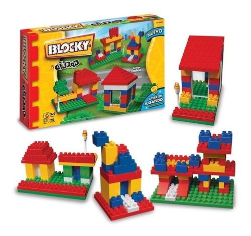 Blocky Ciudad 70 Piezas - Bloques Nenes Didácticos