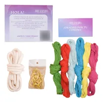 Comprar Kit Para Hacer Llaveros Arcoíris Tejidos Macramé Manualidad