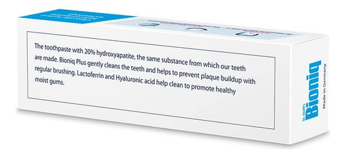 Bioniq Plus Biomimetic Toothpaste With 20 Percent Hydroxy...