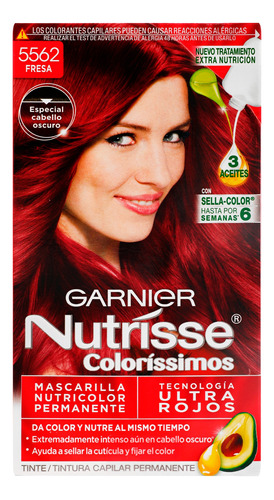 Tinte Para Cabello  Nutrisse  5562 Fresa